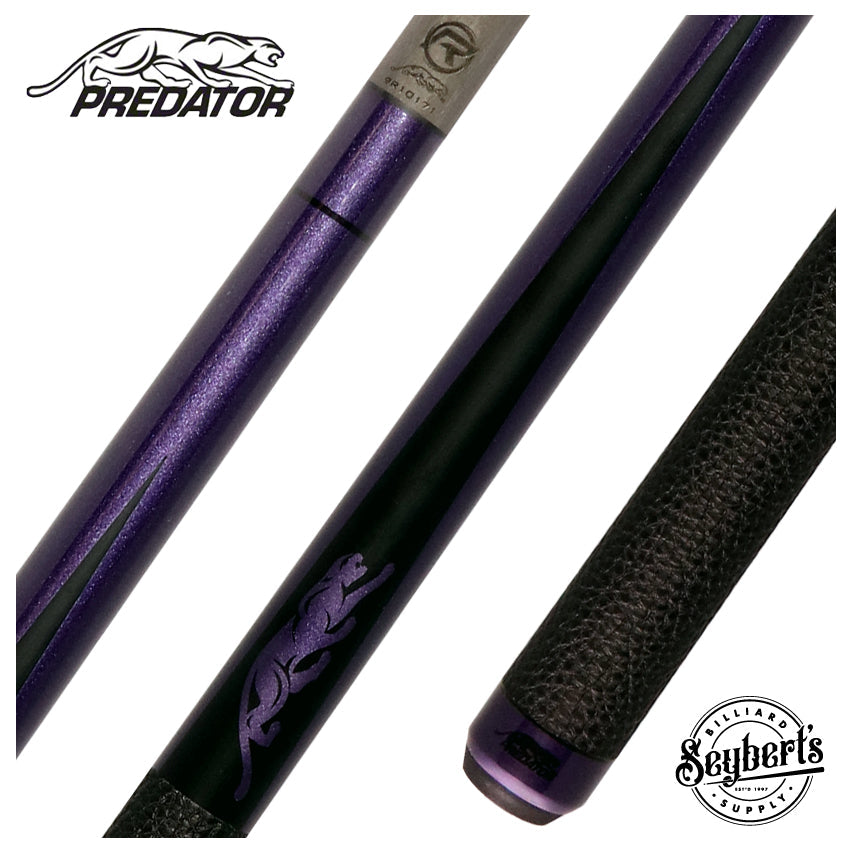 Predator Limited Edition SP2 Metallic Purple Forearm with Matte Black Points Pool Cue