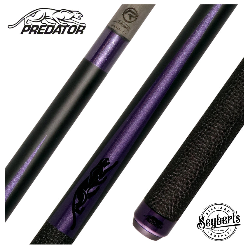 Predator Limited Edition SP2 Matte Black Forearm with Metallic Purple Points Pool Cue