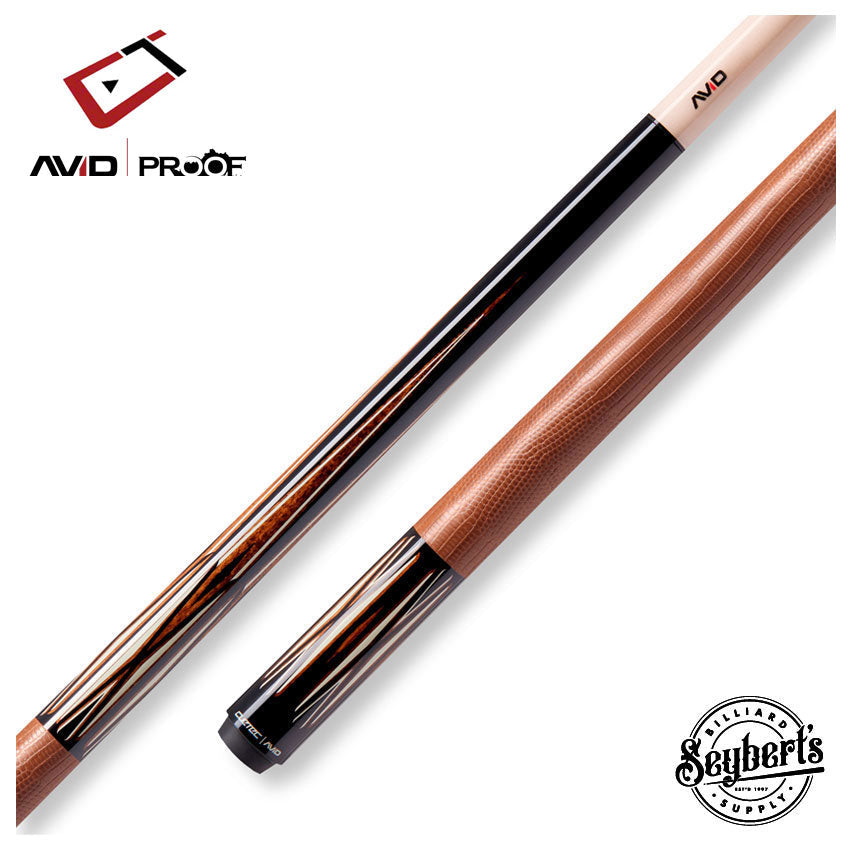 Cuetec Avid Proof Series Black with Whiskey Lizard Wrap Pool Cue