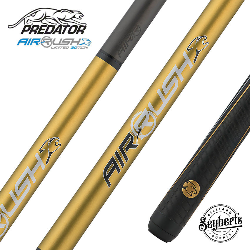Predator AIR Rush Jump Cue 30th Anniversary Gold - Sport Wrap - PAIRRUSHSWGD