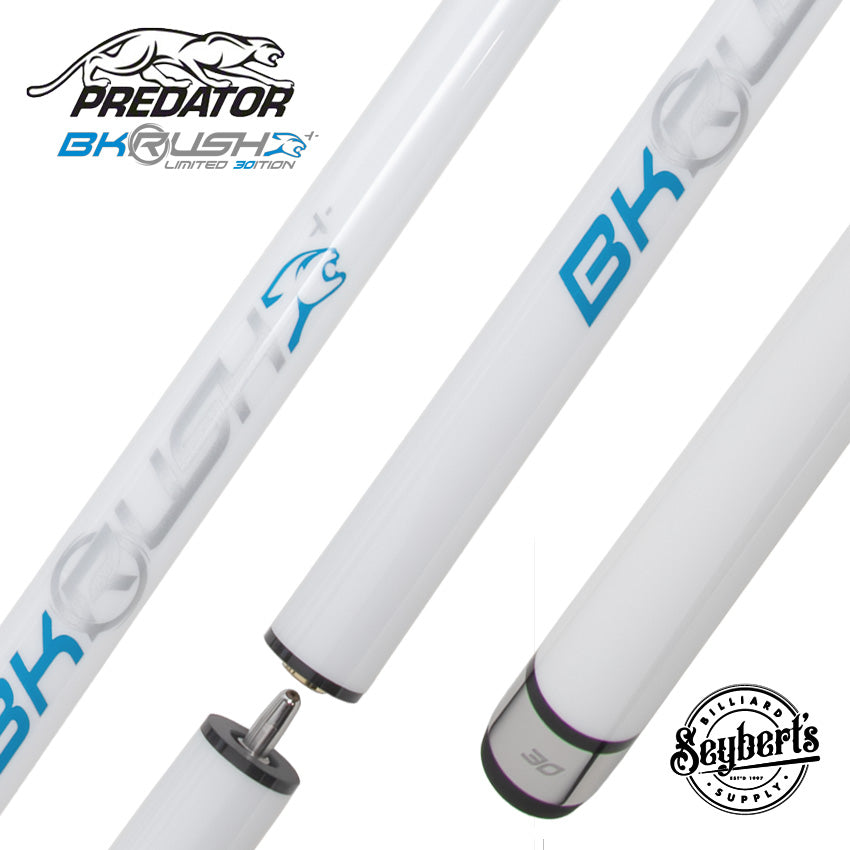 Predator BK Rush Pearl White 30th Anniversary Break/Jump Cue - No Wrap