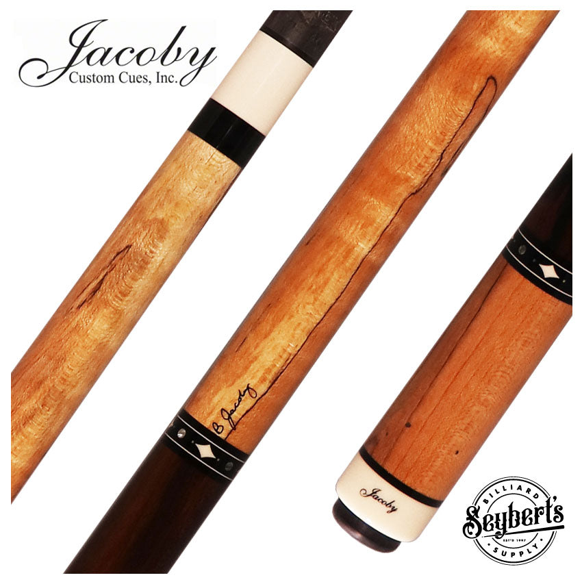 Jacoby Heritage Collection Spalted Maple Forearm with Ziricote No Wrap Pool Cue