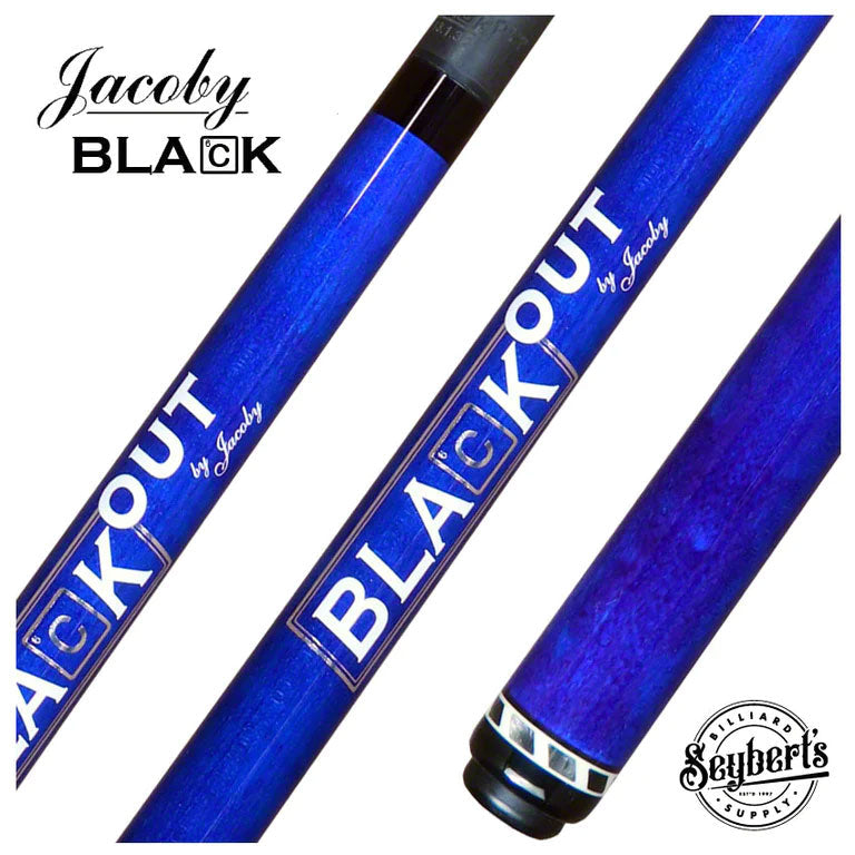 Jacoby BlaCkOut Blue No Wrap Break/Jump Cue - JACBKOUTBL