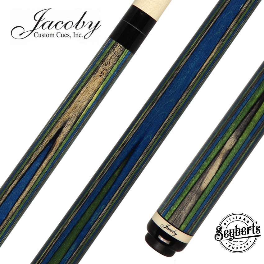 Jacoby Element Wind Cue Laminated Gray/Green/Blue - JACLAMWIND
