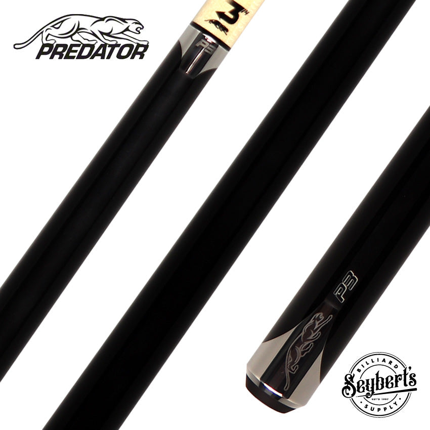 Predator P3 Cue - Black No Wrap Uni-Loc - P3BN