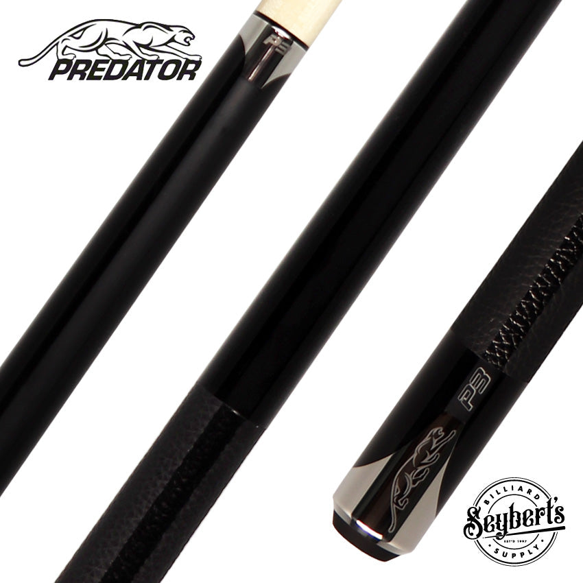 Predator P3 Cue - Black Luxe Wrap Uni-Loc - P3BW