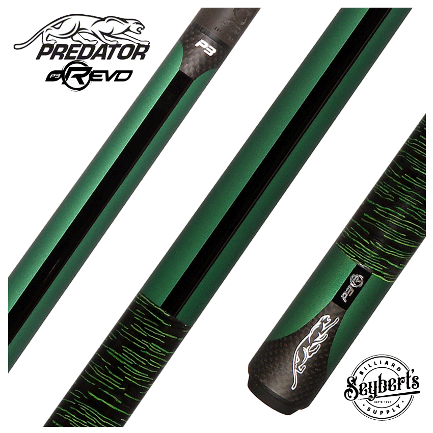 P3 Predator Matte Metallic Green With Black-Green Impression Stacked Wrap - Uni-Loc - P3GRNUC-SLWIMPBKGRN