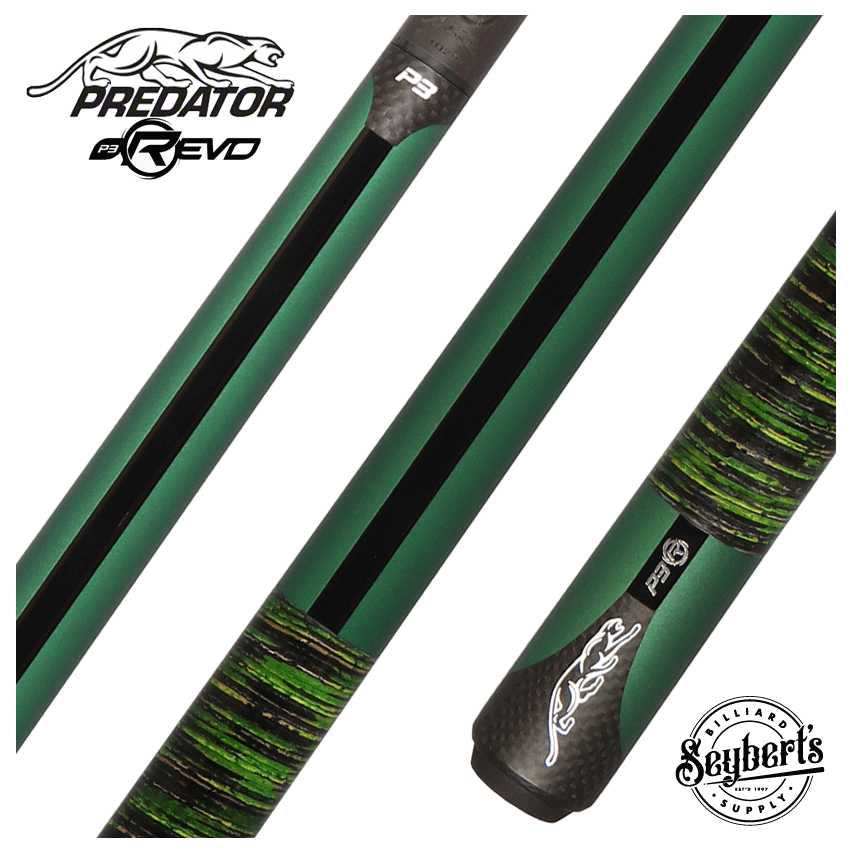 P3 Predator Matte Metallic Green With Green Tri-Color Stacked Wrap - Uni-Loc - P3GRNUC-SLWTRIGR