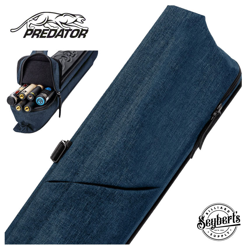 Predator Urbain Blue Top Zipper 2x4 Hard Pool Cue Case -  PREU2X4BLH