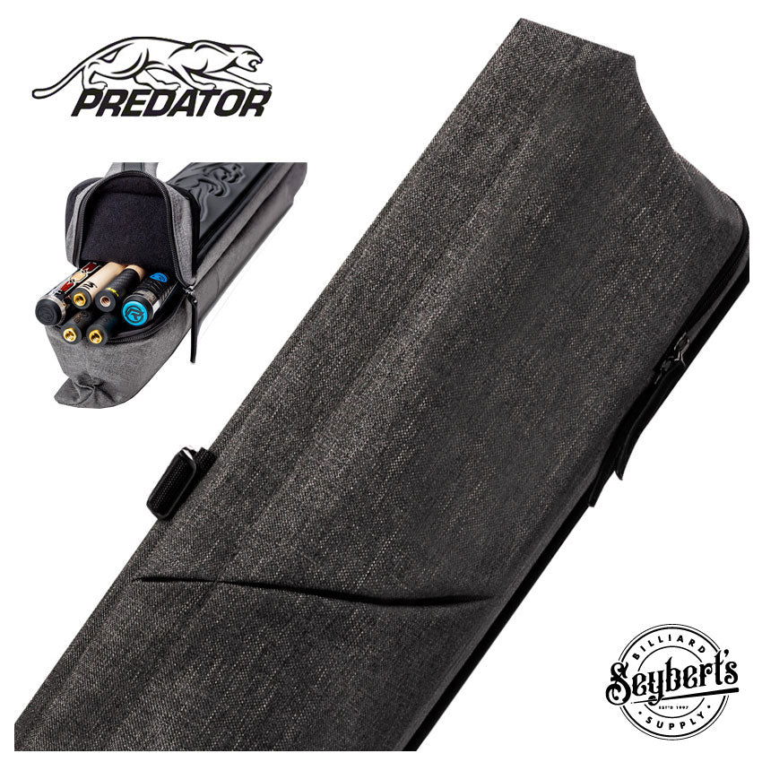 Predator Urbain Dark Grey Top Zipper 2x4 Hard Pool Cue Case - PREU2X4GRH