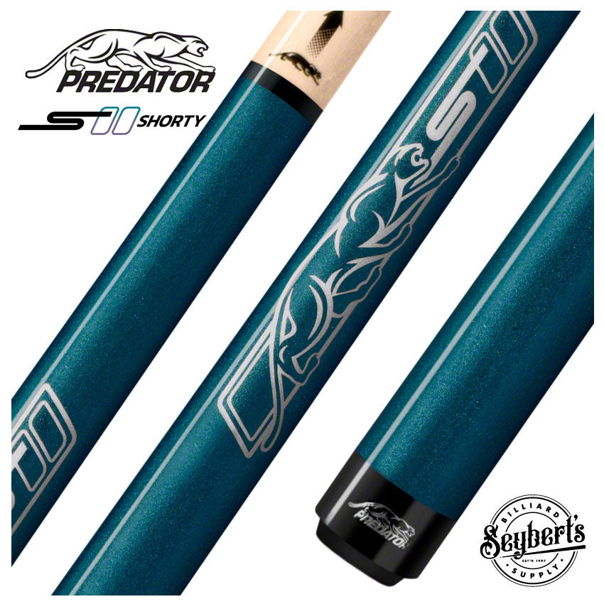 Predator Sport Shorty / Junior Blue No-Wrap Pool Cue - SPOJUNBLUNW