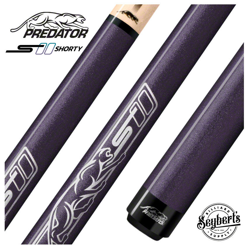 Predator Sport Shorty / Junior Purple No-Wrap Pool Cue - SPOJUNPURNW