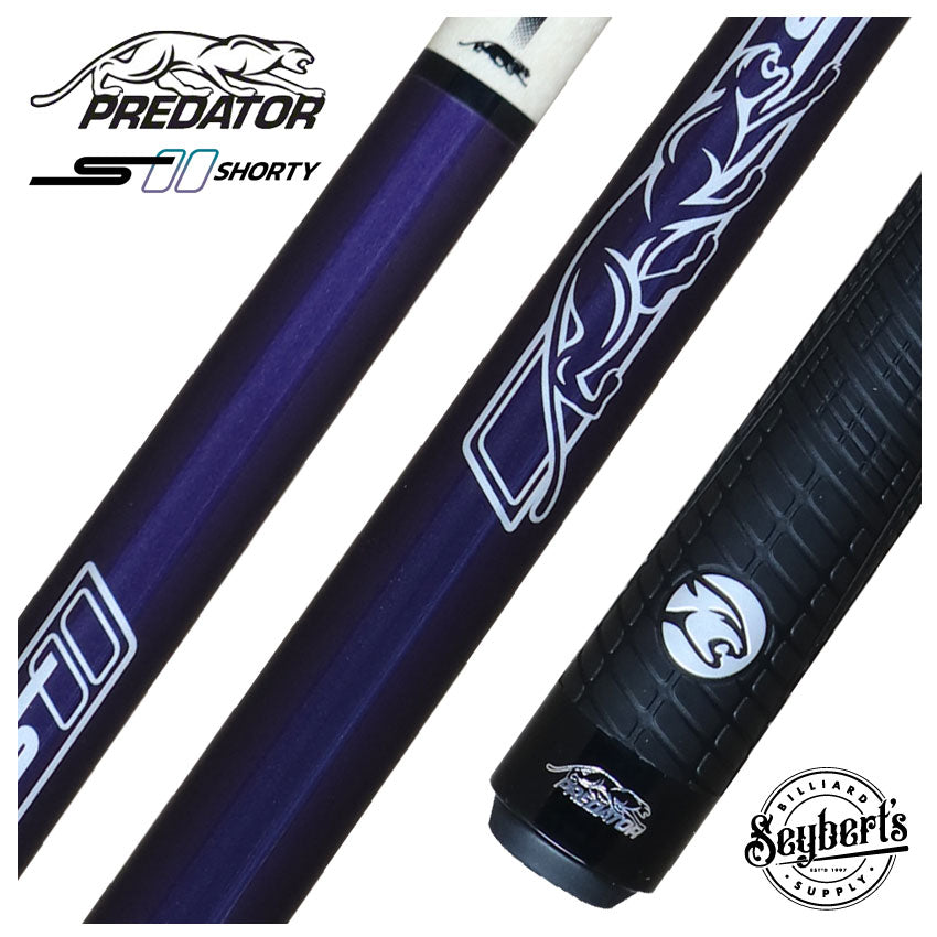 Predator Sport Shorty / Junior Purple Sport Wrap Pool Cue - SPOJUNPURSW