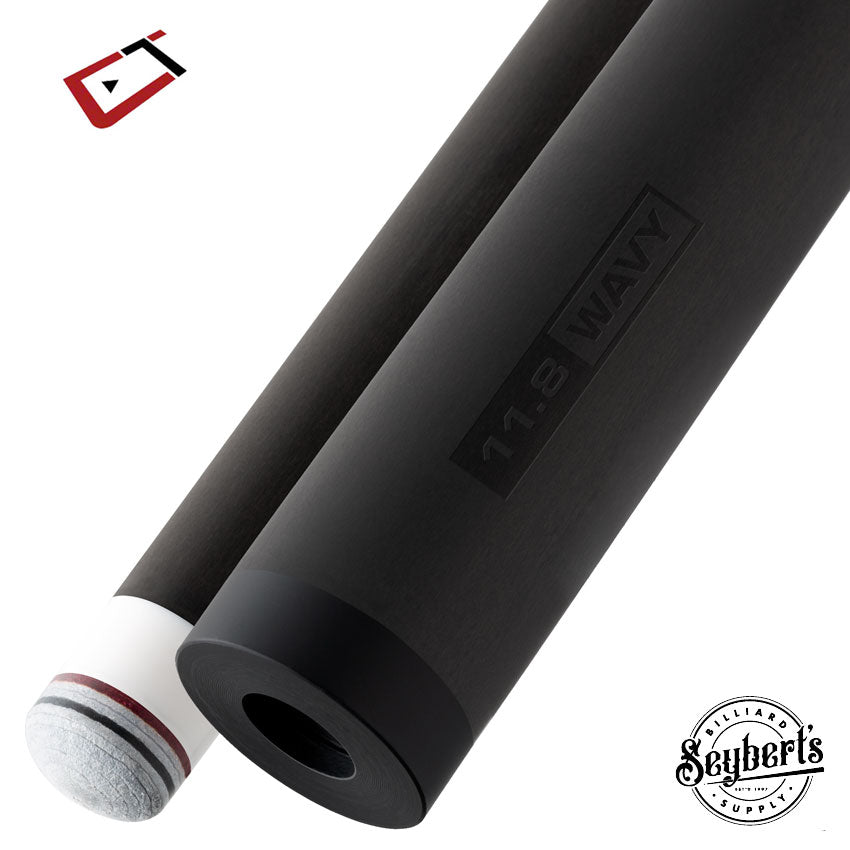 Cuetec Cynergy Mezz Wavy Joint Thick Black Collar Carbon Shaft-11.8mm