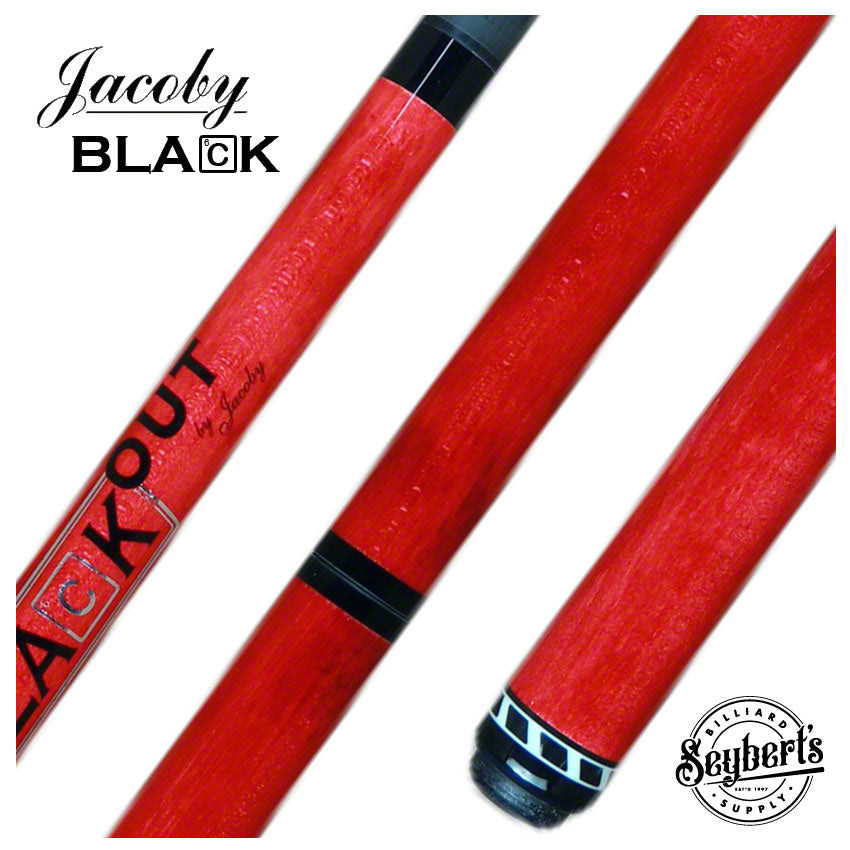 Jacoby BlaCkOut Red No Wrap Break/Jump Cue - JACBKOUTRD