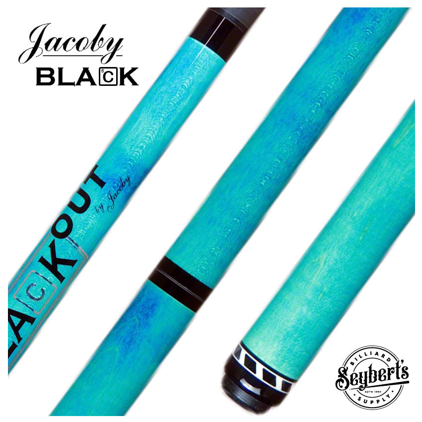Jacoby BlaCkOut Turqouise No Wrap Break/Jump Cue - JACBKOUTTQ