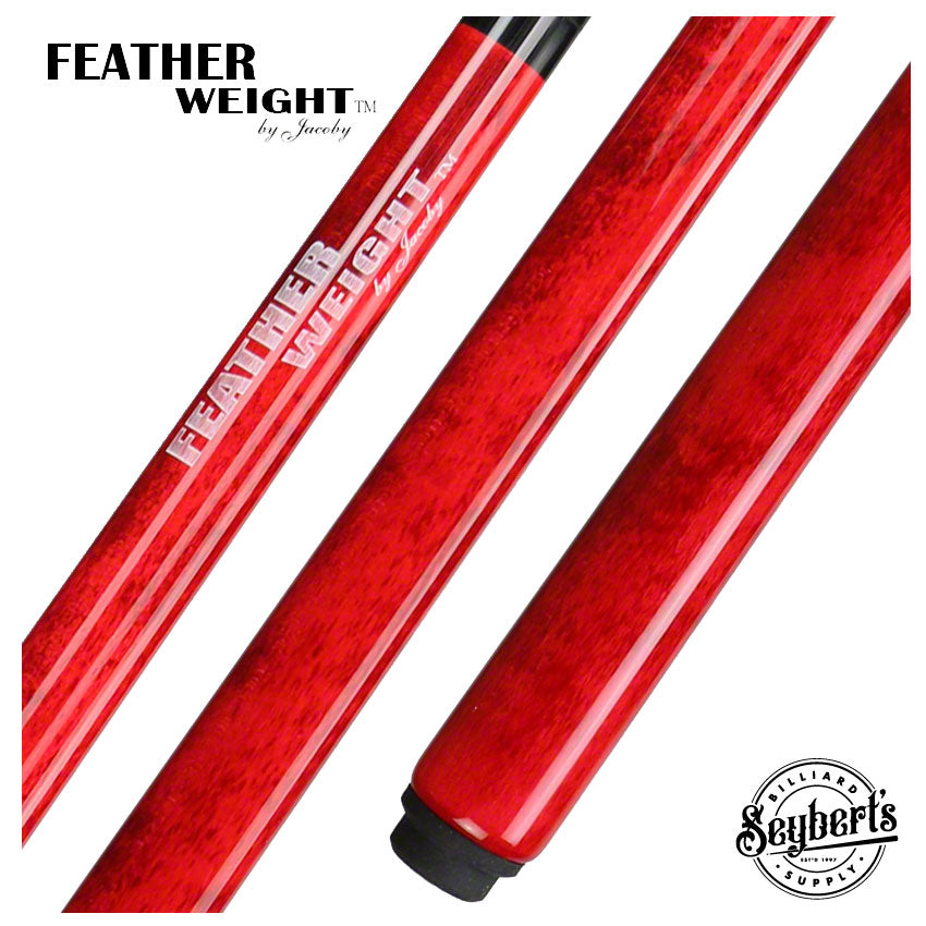 Jacoby Custom Red Feather Weight Break Cue - JFWBCRD